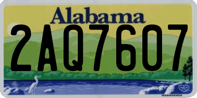 AL license plate 2AQ7607