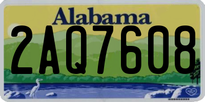 AL license plate 2AQ7608
