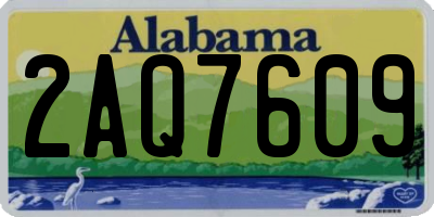 AL license plate 2AQ7609