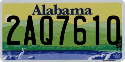 AL license plate 2AQ7610