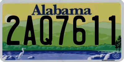 AL license plate 2AQ7611