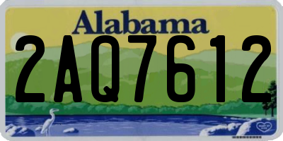 AL license plate 2AQ7612