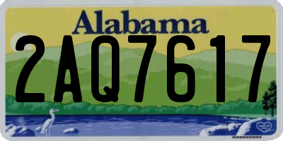 AL license plate 2AQ7617