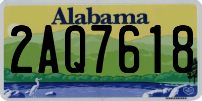 AL license plate 2AQ7618