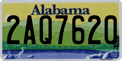 AL license plate 2AQ7620