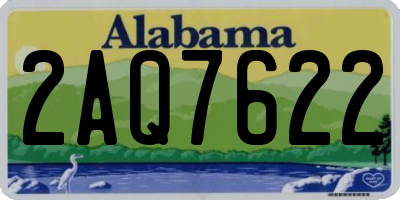AL license plate 2AQ7622