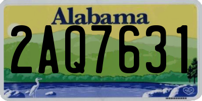 AL license plate 2AQ7631