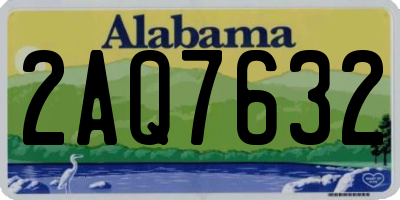 AL license plate 2AQ7632