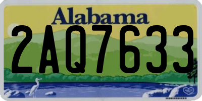 AL license plate 2AQ7633