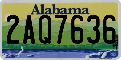 AL license plate 2AQ7636
