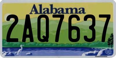 AL license plate 2AQ7637