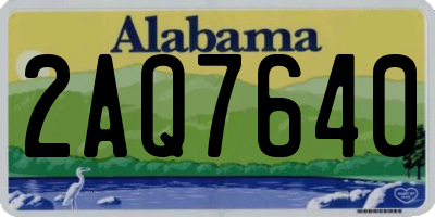 AL license plate 2AQ7640