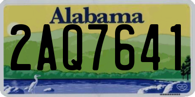 AL license plate 2AQ7641