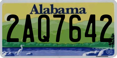 AL license plate 2AQ7642