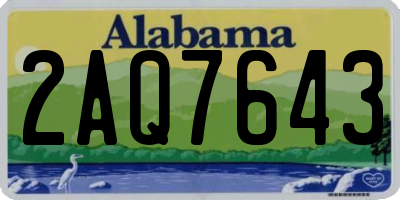 AL license plate 2AQ7643