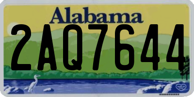 AL license plate 2AQ7644