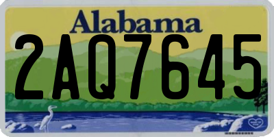 AL license plate 2AQ7645
