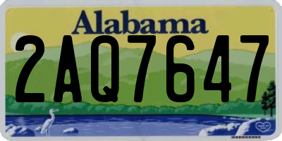 AL license plate 2AQ7647
