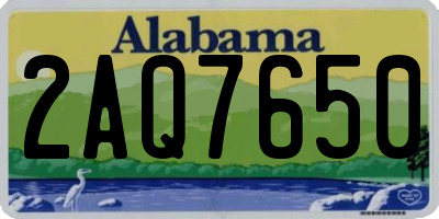 AL license plate 2AQ7650