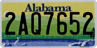 AL license plate 2AQ7652