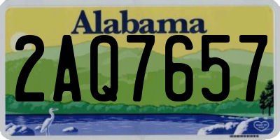 AL license plate 2AQ7657
