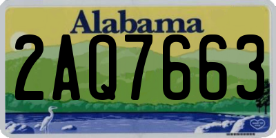 AL license plate 2AQ7663
