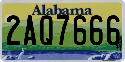 AL license plate 2AQ7666