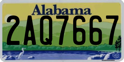 AL license plate 2AQ7667