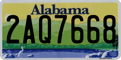 AL license plate 2AQ7668