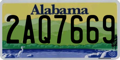 AL license plate 2AQ7669