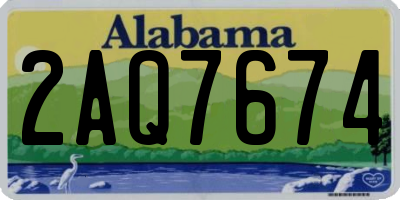 AL license plate 2AQ7674