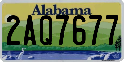 AL license plate 2AQ7677