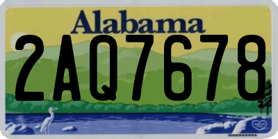 AL license plate 2AQ7678