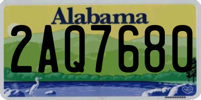 AL license plate 2AQ7680