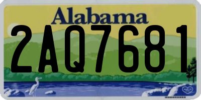 AL license plate 2AQ7681