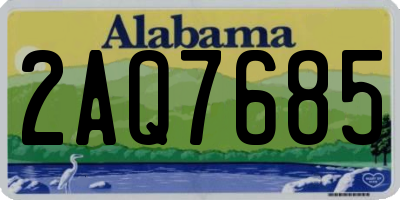 AL license plate 2AQ7685