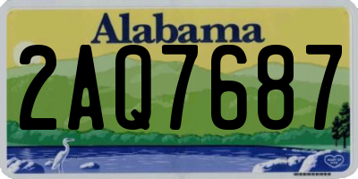 AL license plate 2AQ7687