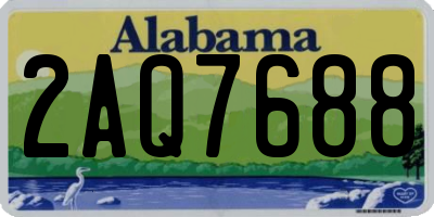 AL license plate 2AQ7688