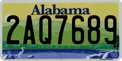 AL license plate 2AQ7689