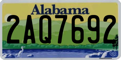 AL license plate 2AQ7692