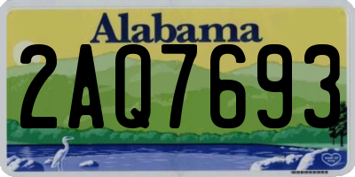 AL license plate 2AQ7693