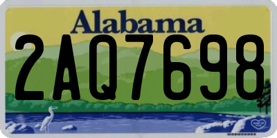 AL license plate 2AQ7698