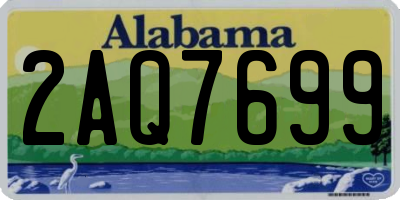 AL license plate 2AQ7699