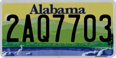 AL license plate 2AQ7703