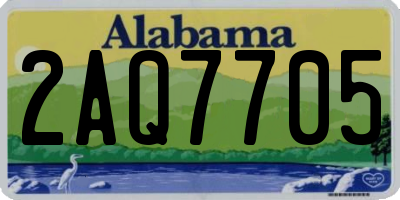 AL license plate 2AQ7705