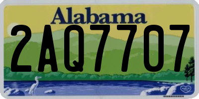 AL license plate 2AQ7707