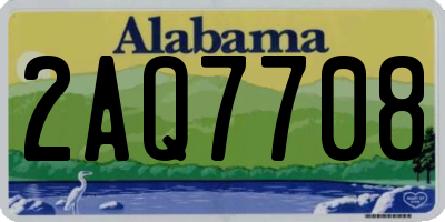 AL license plate 2AQ7708