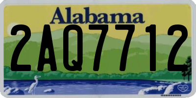AL license plate 2AQ7712