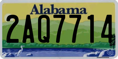 AL license plate 2AQ7714