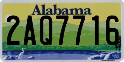AL license plate 2AQ7716